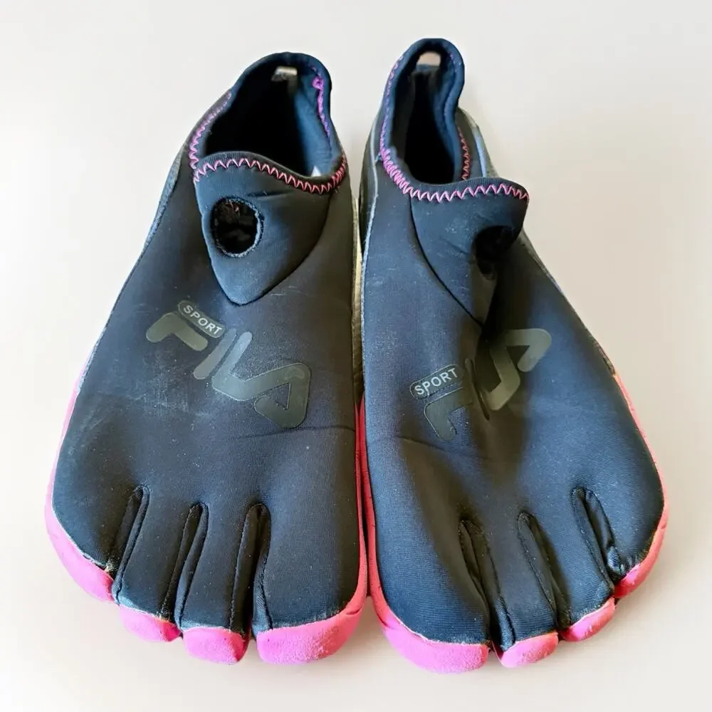 Fila Skele-Toes Shoes Women’s Size 11 Black Pink Toe water‎ Barefoot